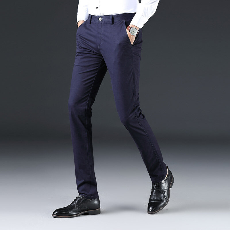 Celana Panjang Katun Pria Kasual Mode Celana Panjang Ramping Pria Musim Dingin dan Musim Gugur 20222