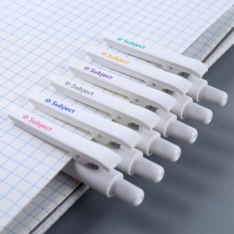ปากกาปากกาหมึกเจลเขียนแบบกดสำหรับโรงเรียนเครื่องใช้สำนักงาน6ชิ้น/เซ็ตปากกาเซ็นชื่อปากกาลบได้