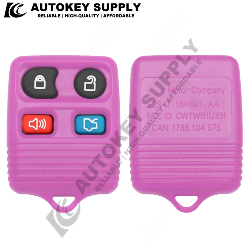 3 4 Buttons Remote Car Key Case Fob Red Blue Yellow Shell Pad ForFord Transit Edge F-250 Super Duty F-350 E-150 Escape
