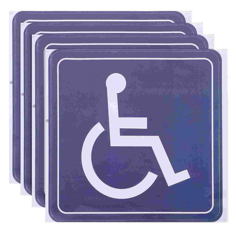 Auto-adesivo cadeira de rodas, Deficientes decalques, adesivos para carros Applique, 4 pcs