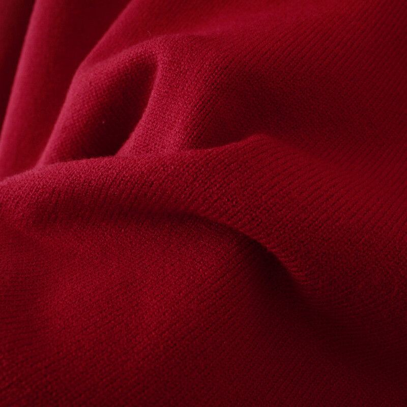 Casaco de lã feminino bordado de manga comprida, roupa casual, malhas, malha, curva, plus size, outono, inverno