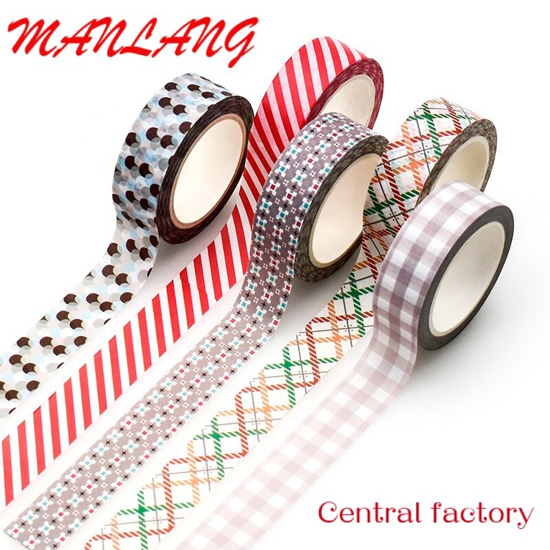 Custom  Custom Print Full Colored Journaling Dairy Decoration Adhesive Paper Masking Washi Tapes