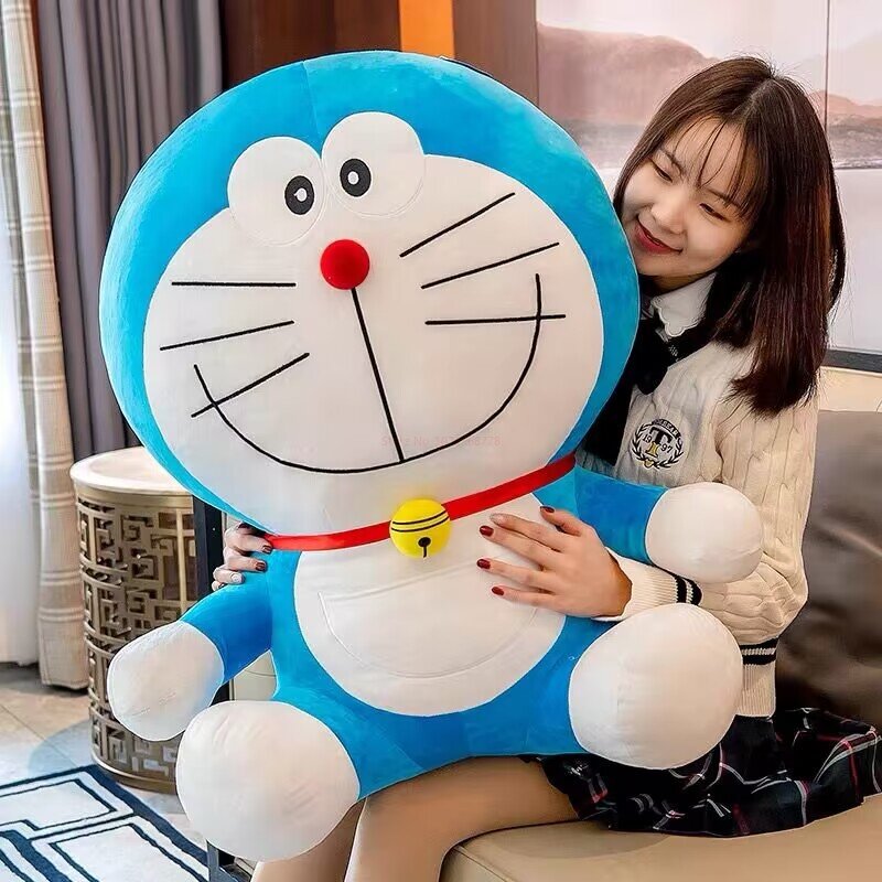 Oryginalny Kawaii Doraemon pluszowa zabawka stojak przy mnie śliczna pluszowa pluszowa lalka kot kreskówkowy Sofa w kształcie zwierzęcia łóżko poduszka prezent dla dzieci