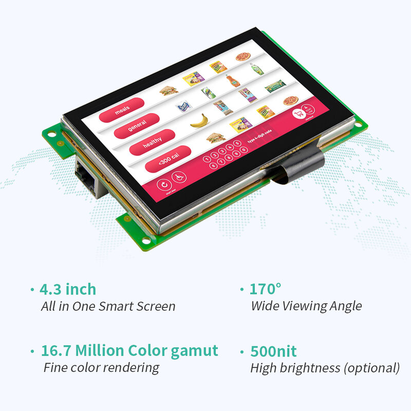 IXHUB HMI layar IPS pusat cerdas layar LCD RGB dengan WIFI BT Ethernet RS485 RS232 TTL Android Linux untuk rumah pintar