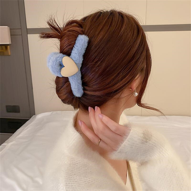 1~10PCS Autumn And Winter Hair Accessories Practical Plush Accessories Korean Hair Accessories There Must Be All-match Grip Clip