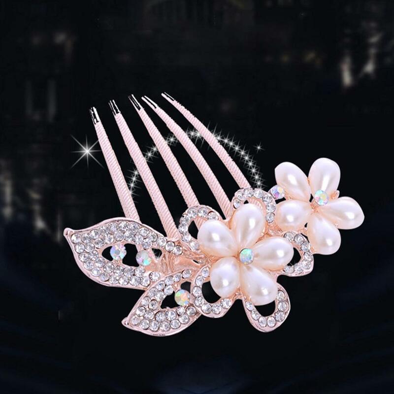 Hair Plug Pearl Hair Comb Comb Insertion Butterfly Insertion Accessory Hair Alloy Knot Hair Elegant Inserts Coil Rhinestone N1X8
