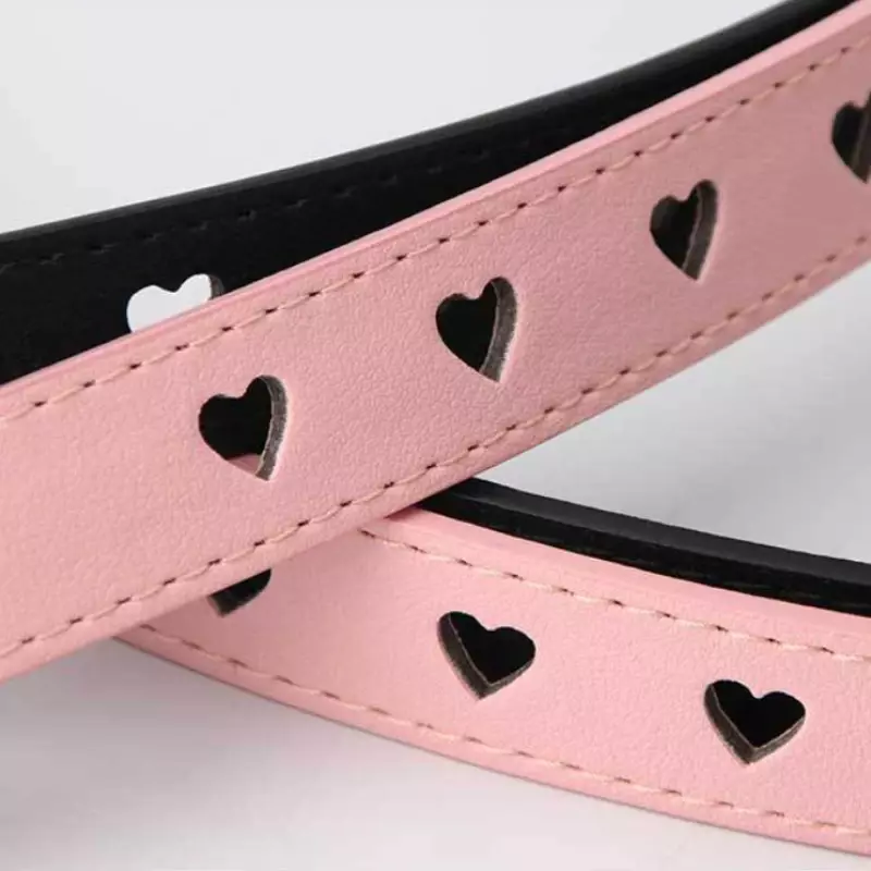 Cinturón de cuero PU para mujer, cinturón de cintura con corazón amoroso, hebilla de Pin, personalidad, Vintage