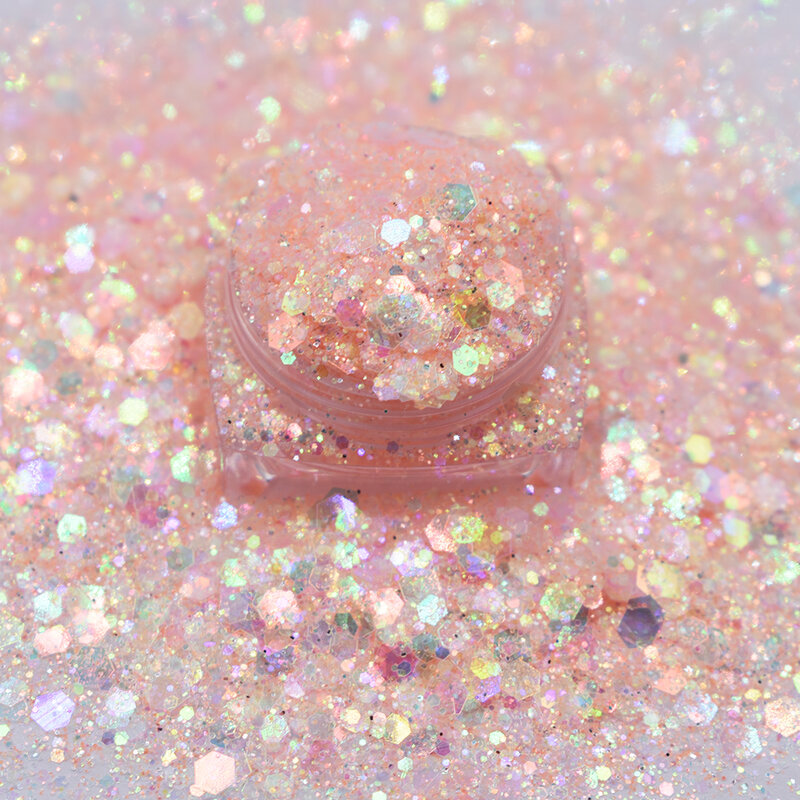 10g/Bag Mixed Chunky Powder Glitter Sequins Sparkly Flakes Slices Manicure Body/Eye/Face Glitter Accessories Supplies
