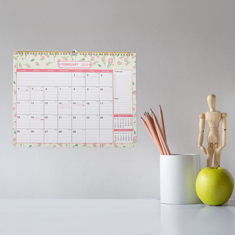 Calendario de pared grande para el día a día, Bloc de notas de escritorio moderno, familiar, mensual