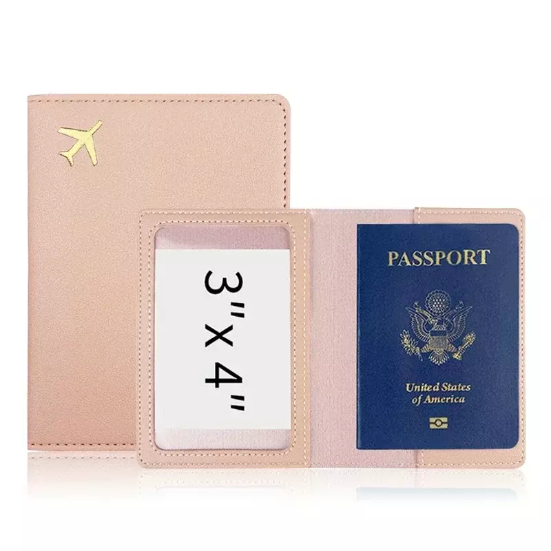 PU couro passaporte capa para homens e mulheres, caso titular do cartão de crédito, carteira de negócios, bolsa de viagem, moda