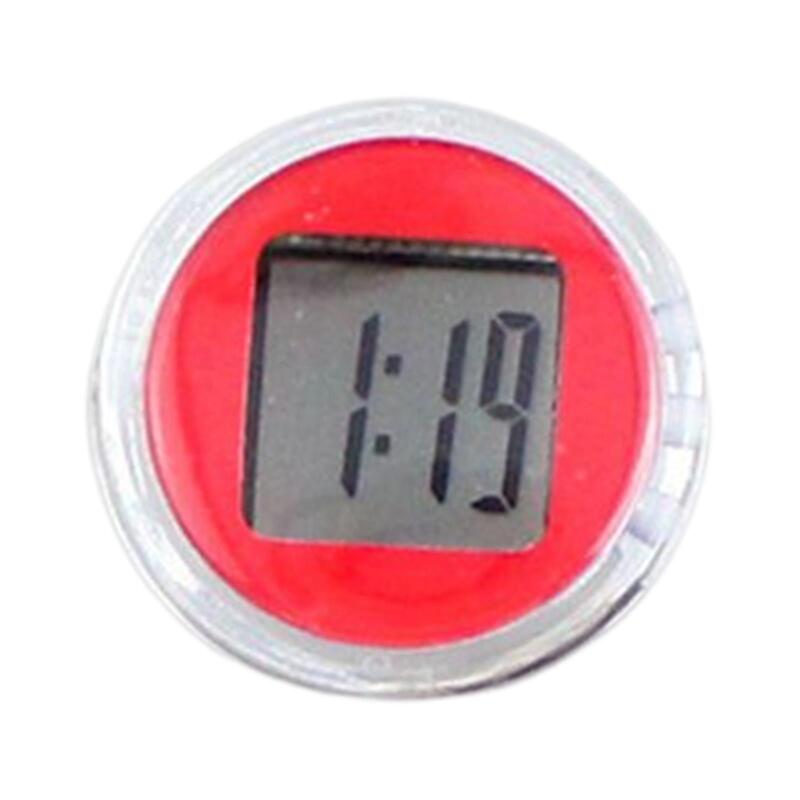 Reloj de motocicleta con pantalla de tiempo pegajoso, manillar de motocicleta, 1,1 pulgadas de diámetro para Auto