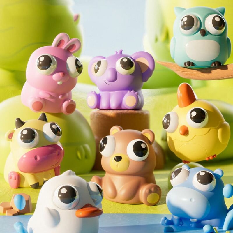 Squeeze Burst Eye Squeeze Toy Novelty Doll Cartoon Animal Cartoon Fidget Toy Funny Creative Pinch Decompression Toy Girl Toy
