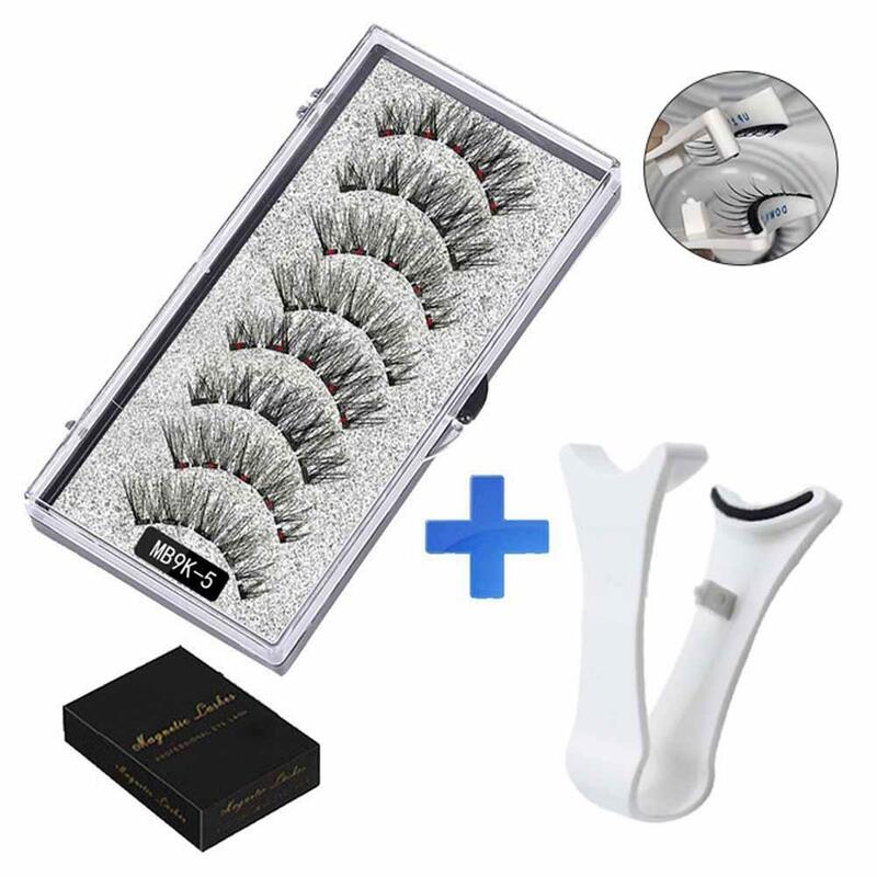 Cílios postiços magnéticos 3d podem ser usados, 4 pairs Natural Magnetic Eyelash Extension Tools, Cinto de cílios, 5 L9I6