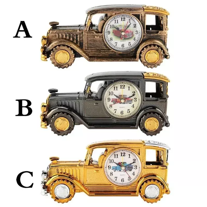 Creative Pen Holder Alarm Clock Classical Vintage Car Gift for Students School Supplies Desk Organizer Accessories Stationery