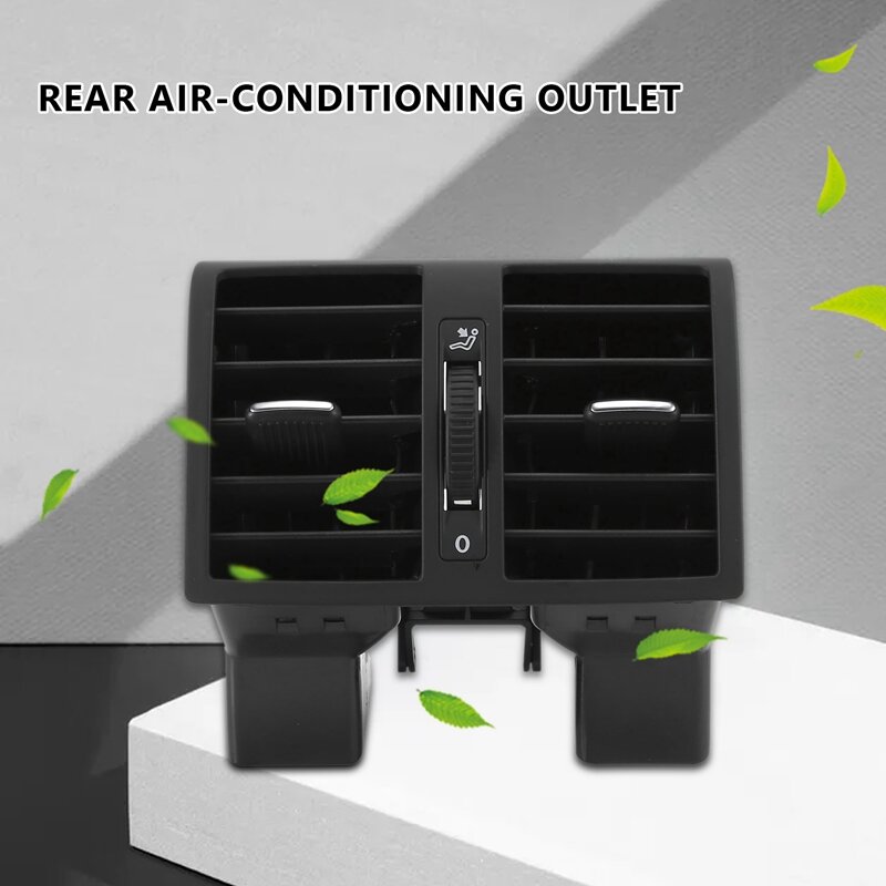 Grille d'aération arrière de climatisation de console centrale de voiture, grille de climatisation pour VW Touran Caddy, 1TD819203