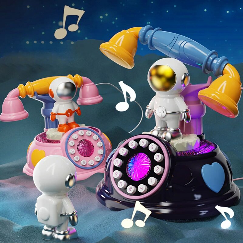 Baby Telefoon Speelgoed Cartoon Astronaut Verlichting Cognitieve Ontwikkeling Voor Verjaardagscadeau Kleuter Kind Creatief Speelgoed Jongens Meisjes