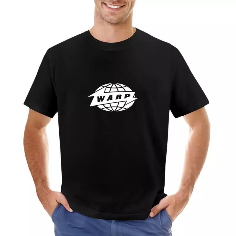 [Wysokiej jakości] Warp Records (biała wersja) t-shirt hipisowskie ubrania w dużych rozmiarach wysublimowane męskie graficzne koszulki zabawne