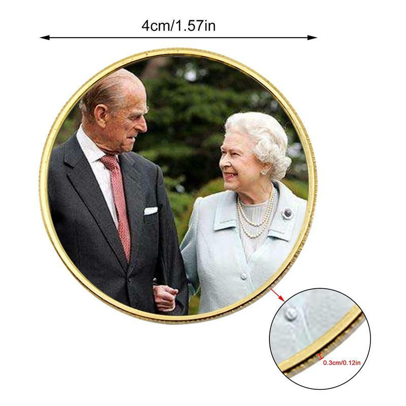 Koningin Elizabeth Ii Memorial Coin 2022 Metalen Haar Majesteit Gedenkteken Aandenken Souvenir Voor Verzamelaars Kerk Leden Herinnering