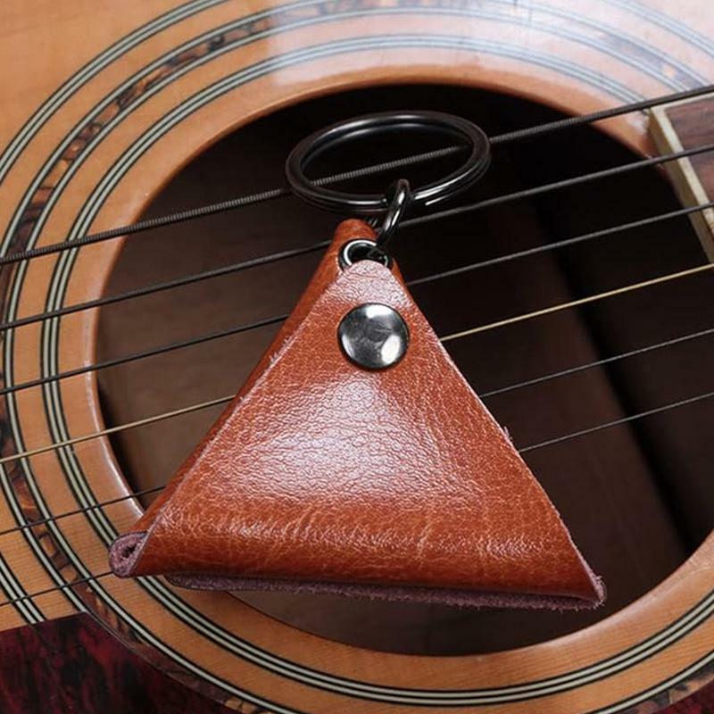 Gantungan Kunci gitar kulit tempat gantungan kunci tas untuk gitar gantungan kunci Fob tas tas gitar kinerja paket hadiah untuk