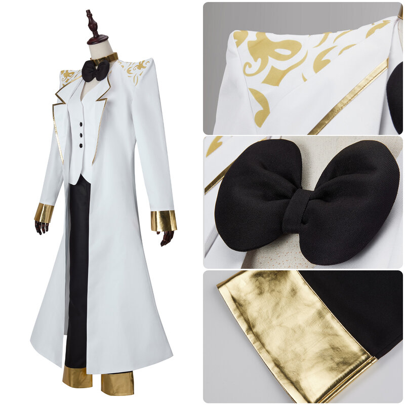 Anime Michael Cosplay Costume Men Uniform Suit Long Jacket Vest Pants Bow Halloween Birthday Party Outfit