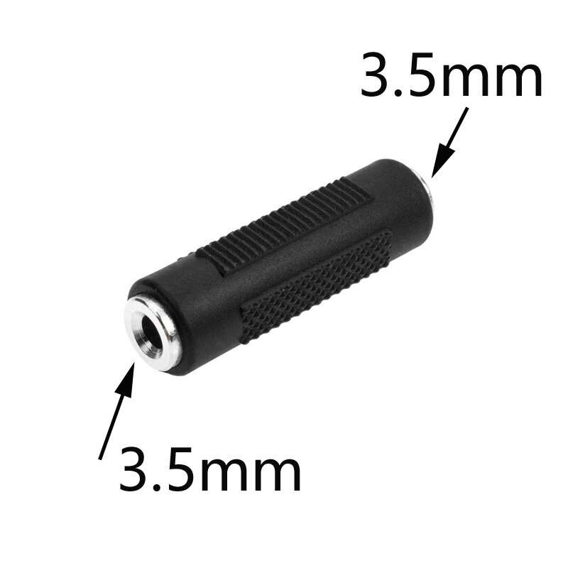 10-100Pcs 3.5mm Female To 3.5mm Female F/F Audio Adapter Coupler Metal Connector For Computer TV DVD CD MP3 MP4 Phone