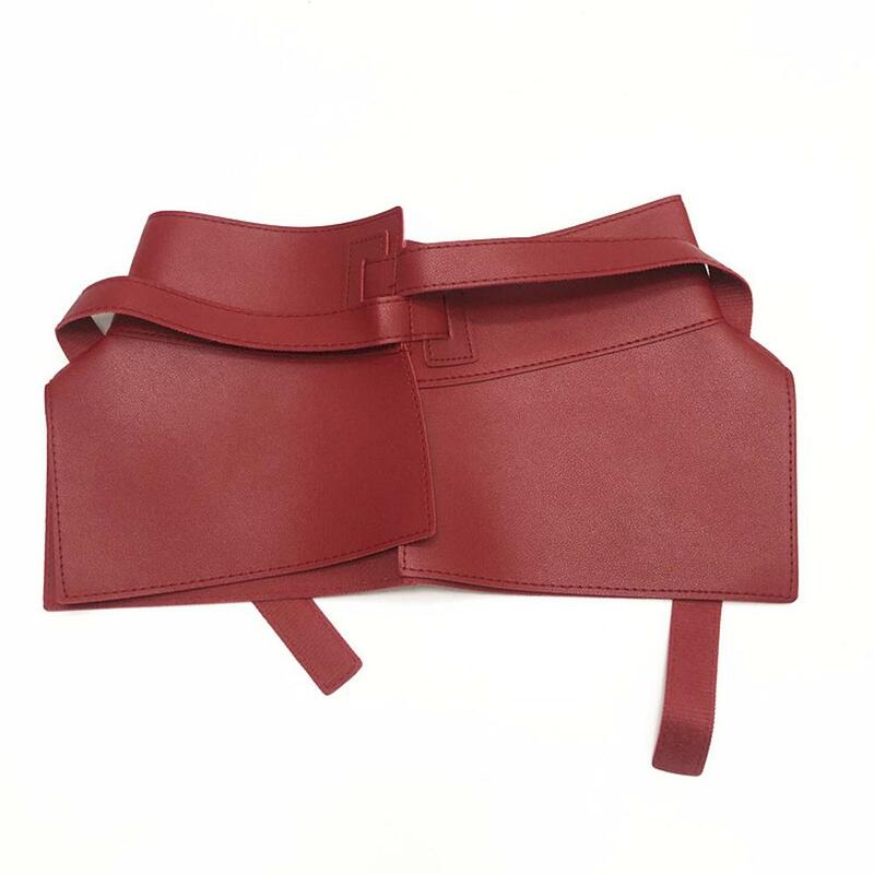 Cinturilla ancha con pajarita Retro para mujer, bandas personalizadas sólidas de cuero Pu, cinturón cómodo y ajustable, G1x6