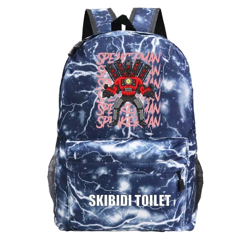 Skibidi-mochila escolar con estampado de dibujos animados para niños, bolsa ligera de Anime, gran capacidad, bolsas de viaje