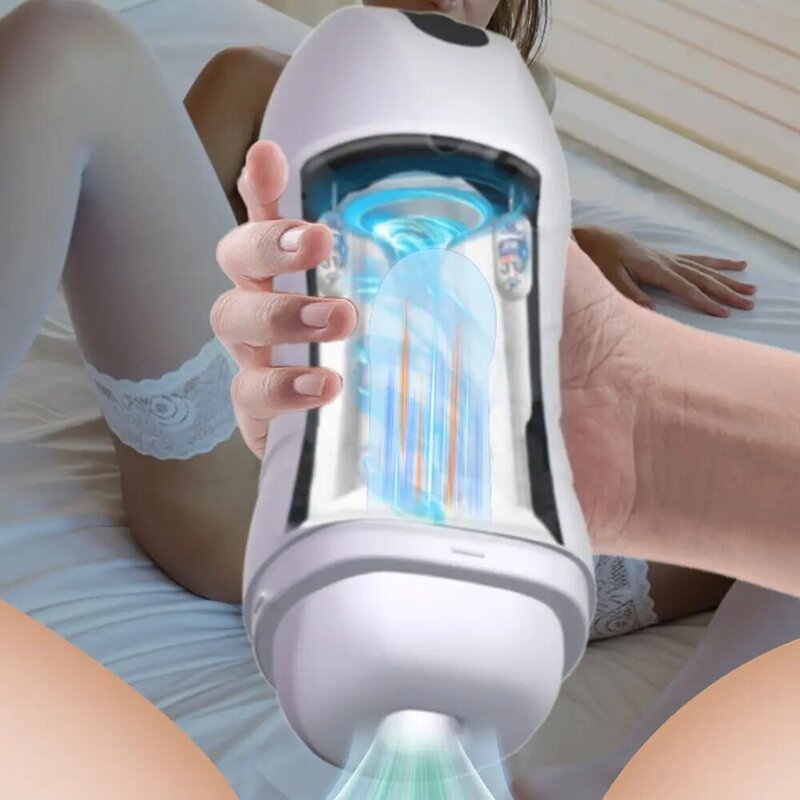 Automatische männliche Masturbation Tasse saugen Vibration Penis Mund maschine Saug blasen Mastur bator echte Vagina Vakuum Sexspielzeug