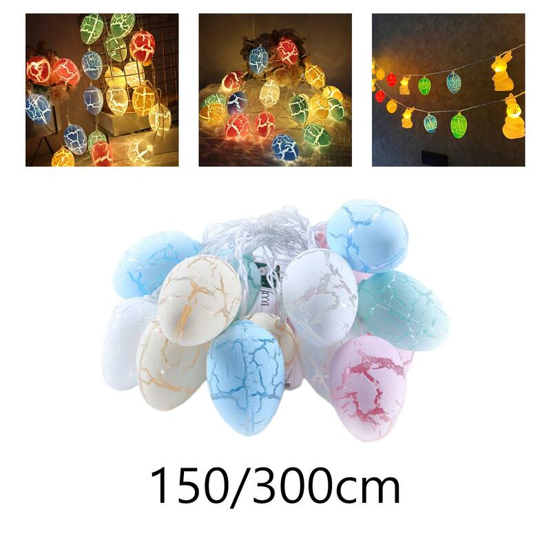 Cadena de luces LED de huevo de colores, decoración de fiesta en casa, celebración, interior, exterior, adornos de boda