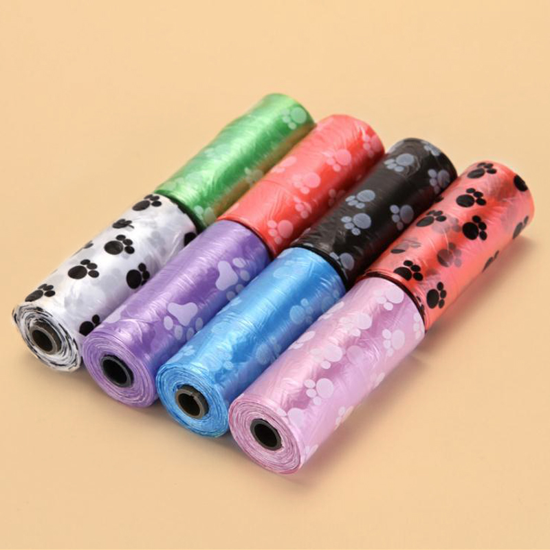 1/5 Roll Pet Dog Poop Bags per Dog Cat Toilet Clean Up Outdoor Waste Garbage Cleaning Bag Home Garbage Bag Carrier Pet Supplies