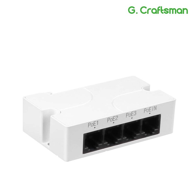 G.Craftsman POE สำหรับกล้อง IP 3 POE Output 1อินพุท POE 100M สนับสนุนระยะทาง IEEE802.3AF/AT ไร้สาย access Point โทรศัพท์