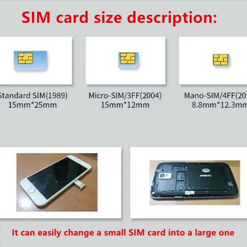 Kit Adaptor Kartu Sim 4 In 1 dengan Pin Kartu Baki Kartu Sim Mikro Standar untuk Konverter Kartu Sim Nano Tutup Sempurna Slot Sim Cocok