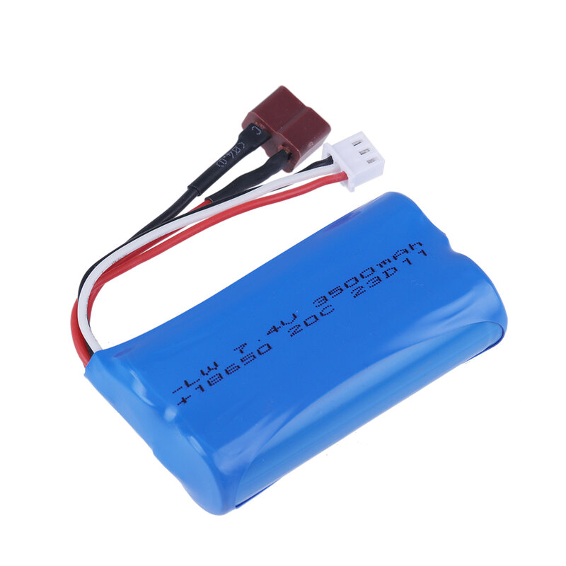 2S Li-ion Battery T Plug e carregador atualizado, peças do carro, 7.4V, 3500mAh, SCY-16101PRO, SCY-16102PRO, SCY-16103PRO, SCY-16201PRO