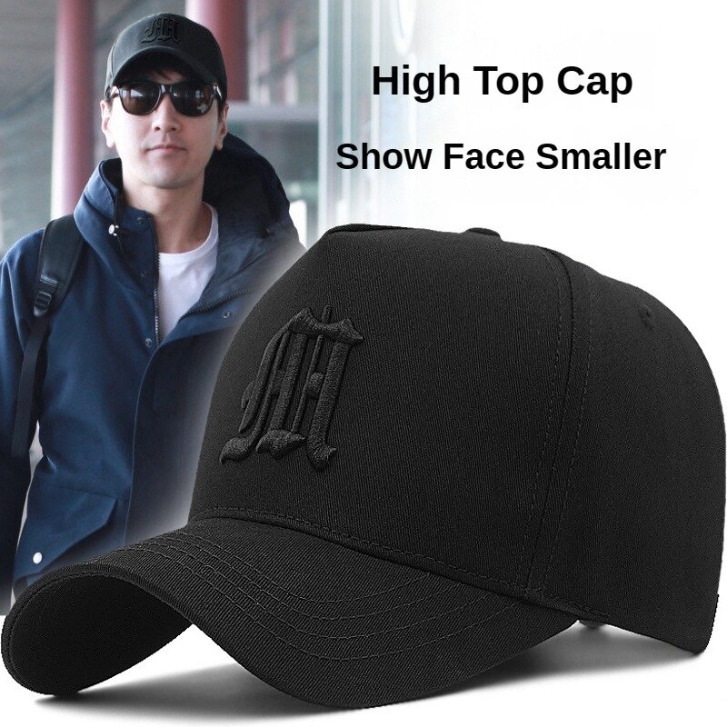 Big Head Plus Size Men's Hat Baseball Cap for Male 2024 Summer Sports Hat Hip Hop Breathable Mesh Trucker Hat Hard Structure