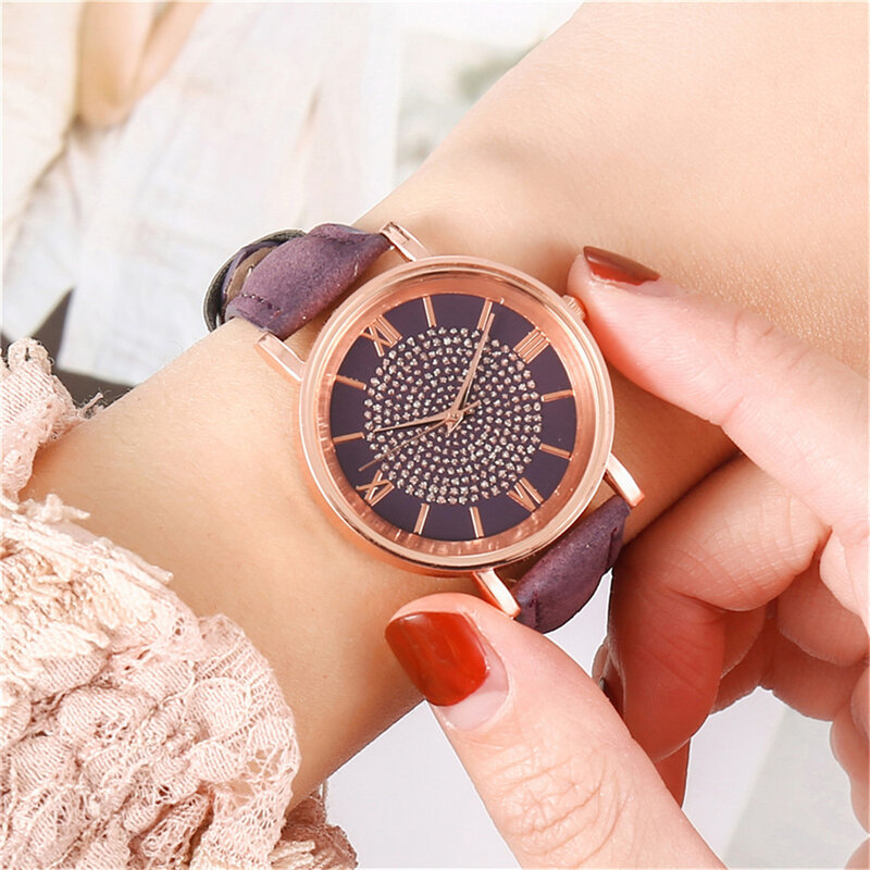 Reloj de cuarzo con esfera de acero inoxidable Para Mujer, pulsera informal de marca de lujo, regalo, novedad de 2024