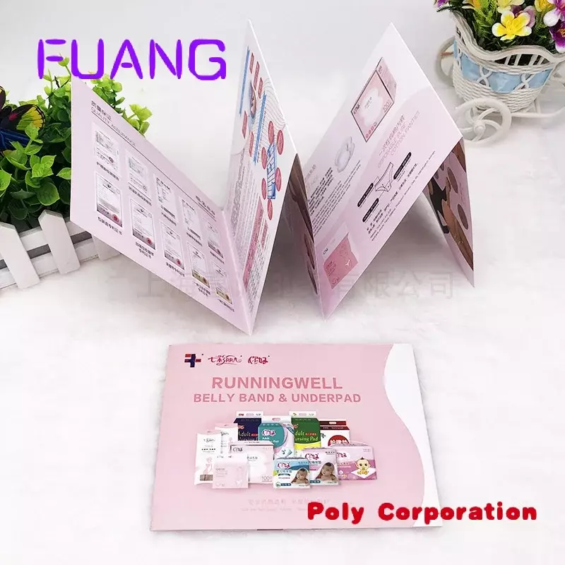 Custom  Factory Customized Folding Design Customized Printing Brochure Product Advertising Instruction Manual Coated Paper