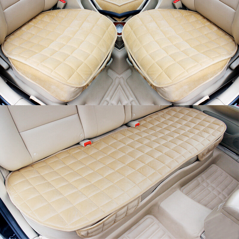 Flocking Cloth Keep Warm Not Moves Car Seat Cushions Non Slide Auto Protector Winter Accessorie For Lada Vesta E1 X20