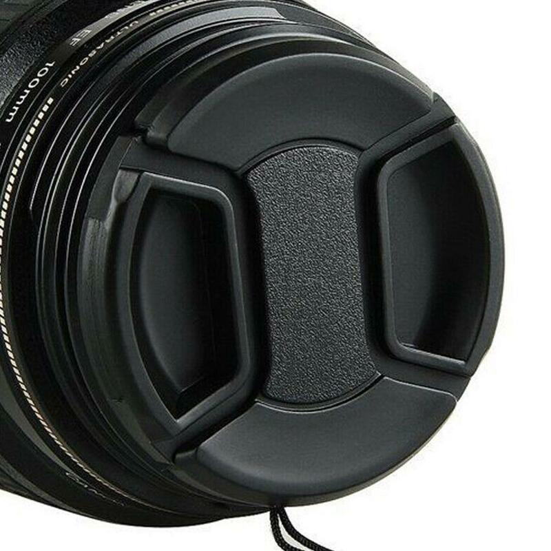 Tampa da lente da câmera para Canon, Nikon, Olylums, Fuji, 43mm, 49mm, 52mm, 55mm, 58mm, 62mm, 67mm