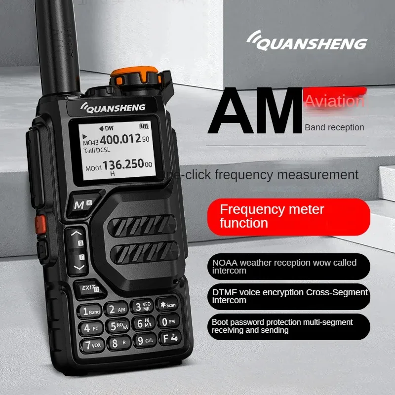 Quansheng-walkie-talkie portátil UV K5, Radio Am Fm bidireccional, estación de conmutación Amateur, conjunto inalámbrico, receptor de largo alcance