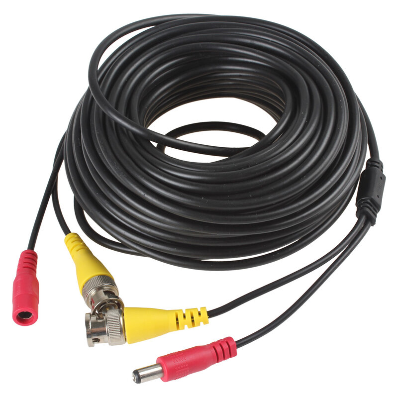 20m Video Power Cable Security Camera Male to Female Extension Wire Cable Line DVR BNC RCA Cord