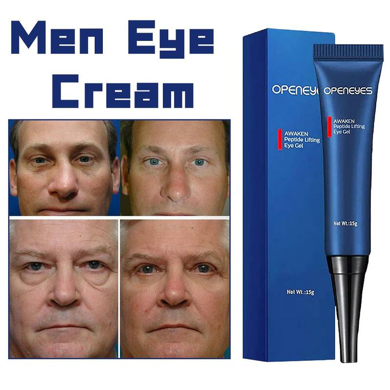 3XFor VEZE Eye Gel For Men Cool Tender Sodium Hyaluronate Eye Cream Fine Lines Improve Dark Circles Remove Puffiness For Men