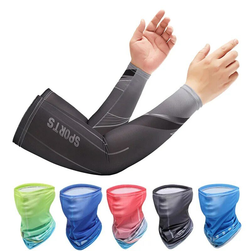 Unisex Cooling Fake Sleeves Sports Running Sun UV Protection Sleeve Cover For Men And Women Fishing Sleeves for Hide Tattoos