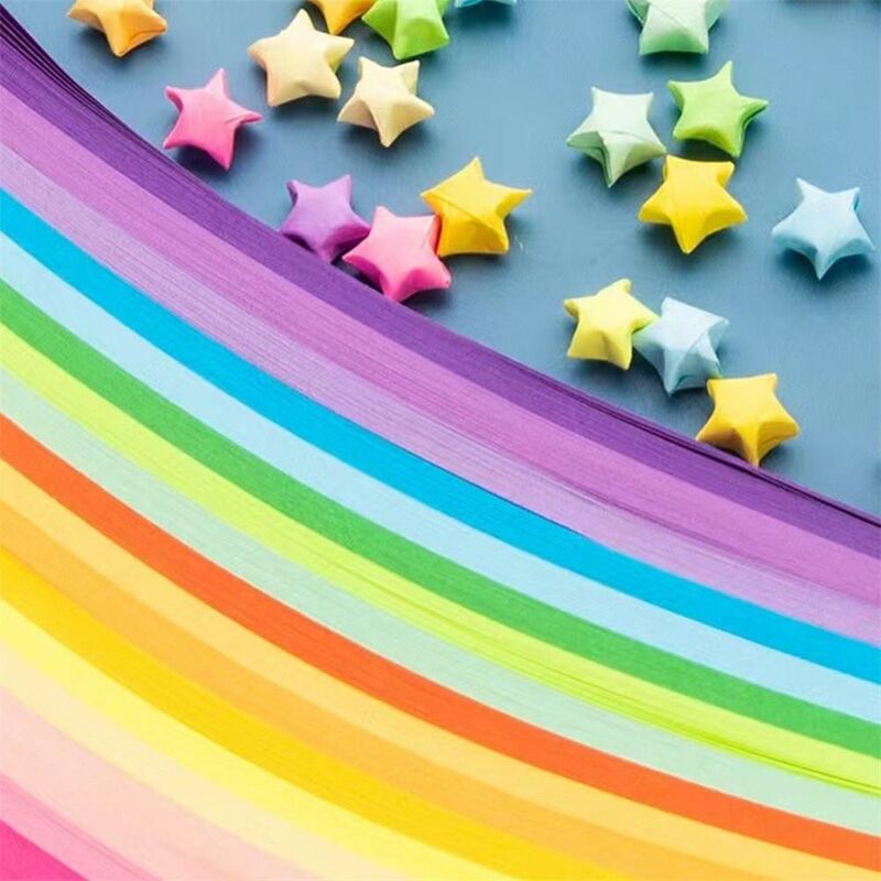 Folding Paper Arts Crafting Supplies Origami Stars Paper Strips Diy Hand Arts Make Double Sided Lucky Star Home Decoration