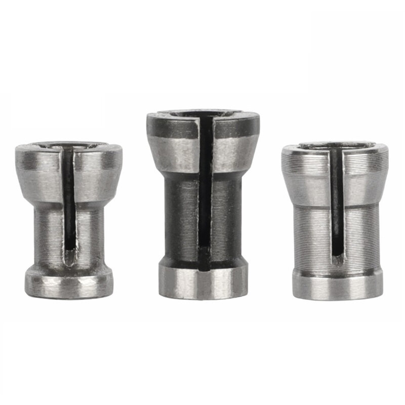 High Precision Wood Milling Cutter Engraving Trimming Engraving Machine Collet Chuck Adapter Carbon Steel Durable 1/3pcs