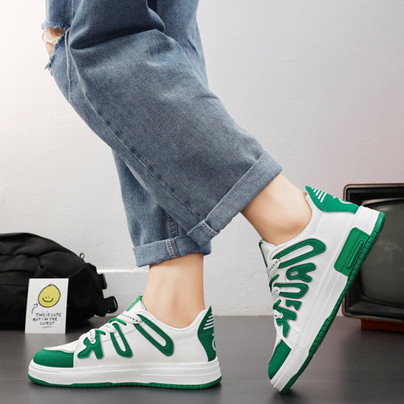 Zapatillas de deporte antideslizantes para hombre, zapatos informales de diseñador de lujo, para correr al aire libre, con plataforma, para monopatín, 운동화