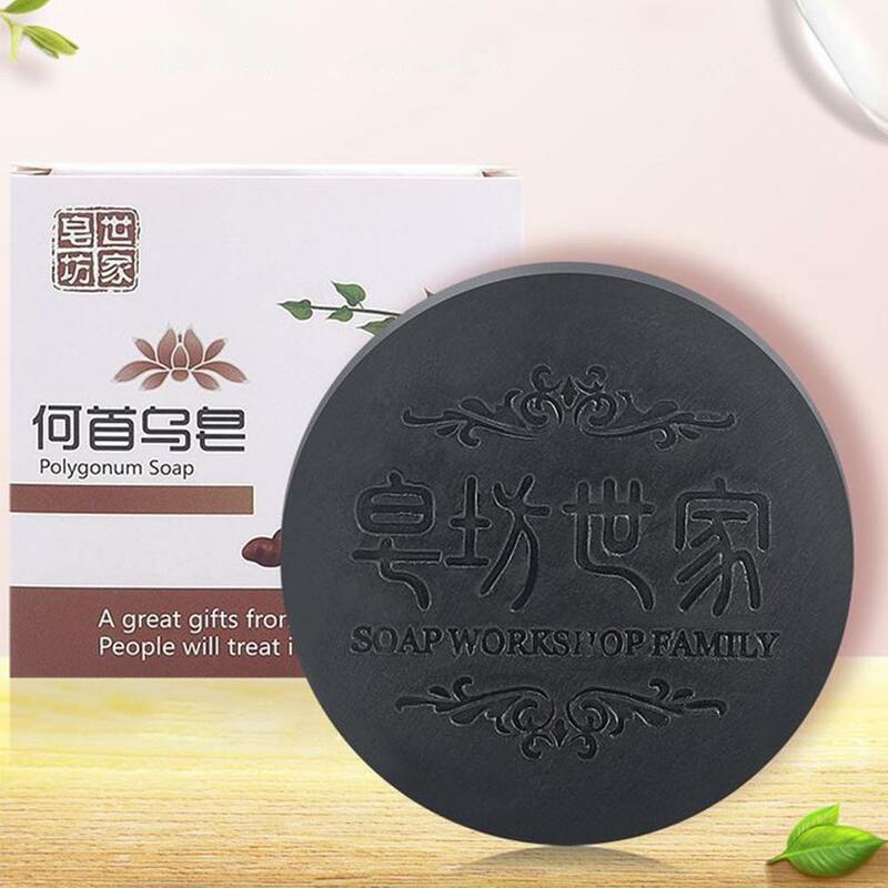 1 buah promosi mencegah kerontokan rambut He Shou Wu sabun minyak esensial sabun Multiflora sabun sampo Bar sabun