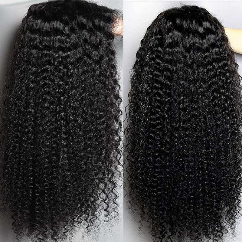 Wiggogo-Glueless Deep Wave Frontal Peruca, HD Lace Wig, perucas de cabelo humano, encaracolado Lace Front, 250 Densidade, 13x4, 30 ", 40"