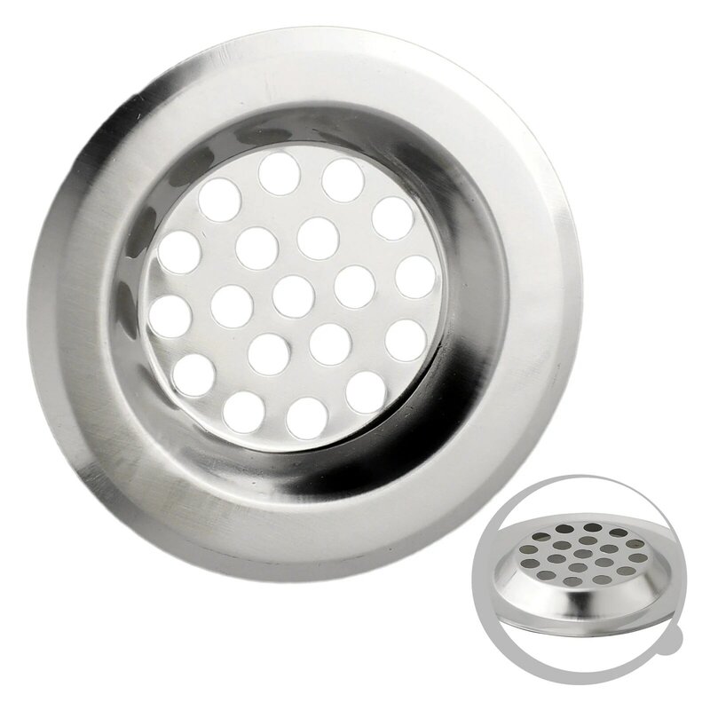 1pcs 60/75mm In Diameter Stainless Steel Hair Filter Circle Vent Grille Cover Sink Strainer Stopper Mesh Sink Drain Colanders