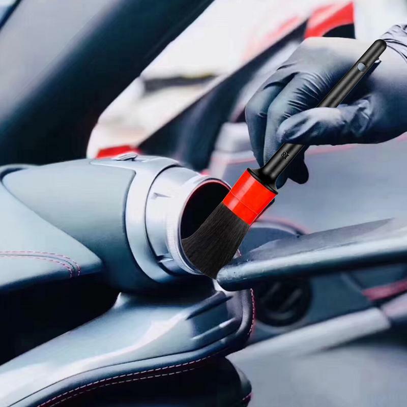 Sikat pembersih detail Interior mobil, sikat debu Interior mobil dapat dilepas untuk bulu lembut Interior mobil