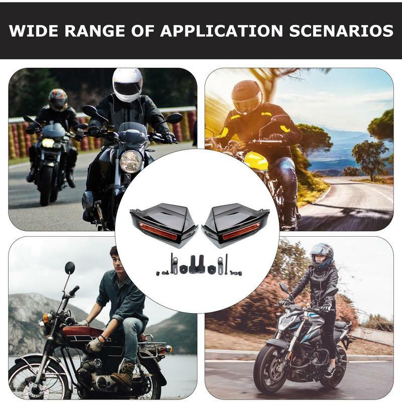 Motorcycle Handle Bar Guard 22MM Universal Motorcycle Handle Protector Enlarged 2pcs Handle Bar Windshield With Installation Kit